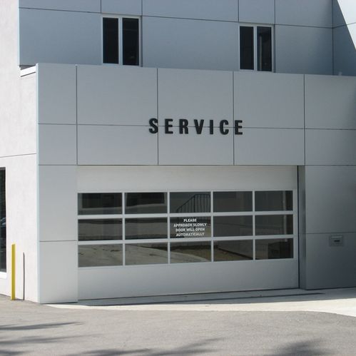 Lexus dealer garage door